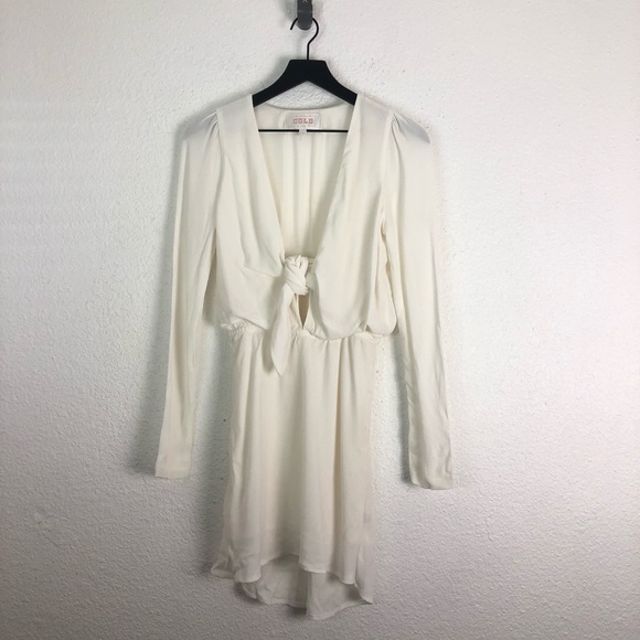 Stone Cold Fox Desire Mini Dress White Tie Front - Picture 3 of 9